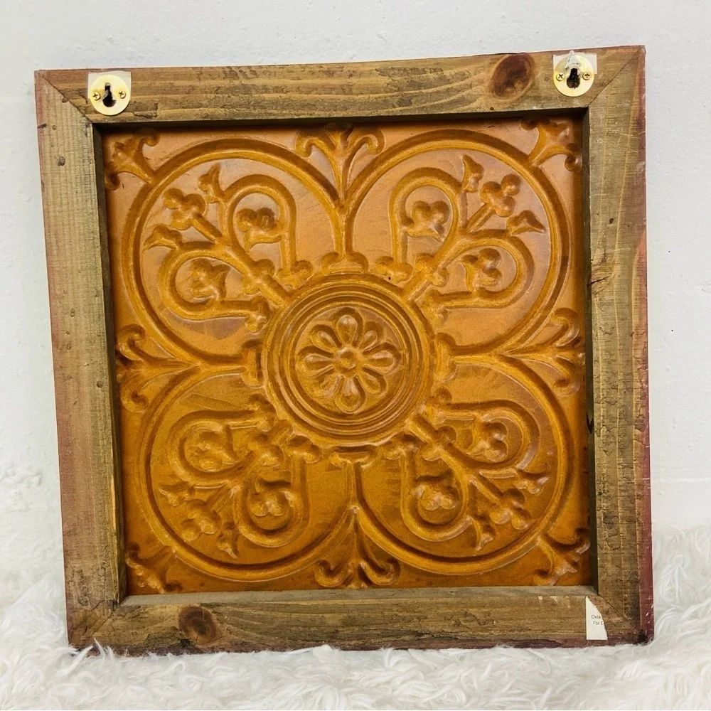UNBRANDED brown design square wall hanging decor design decoration